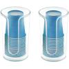 imagemDesign Small Plastic Paper Cup Dispenser  Compact Storage Holder for Mouthwash Cups on Bathroom Vanity Countertops 3 oz Rinsing Cups Included  Lumiere Collection  2 Pack  ClearClear
