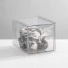 imagemDesign Stackable Storage Containers Box with 2 PullOut Drawers  Stacking Plastic Drawer Bins for Closet Organization Linen Coat Bedroom or Entryway Closets  Lumiere Collection  4 Pack Clear8 x 6 x 6 Pack of 2
