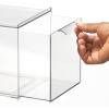 imagemDesign Stackable Storage Containers Box with 2 PullOut Drawers  Stacking Plastic Drawer Bins for Closet Organization Linen Coat Bedroom or Entryway Closets  Lumiere Collection  4 Pack Clear8 x 6 x 6 Pack of 4