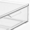 imagemDesign Stackable Storage Containers Box with 2 PullOut Drawers  Stacking Plastic Drawer Bins for Closet Organization Linen Coat Bedroom or Entryway Closets  Lumiere Collection  4 Pack Clear8 x 12 x 4 Pack of 2