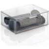imagemDesign Plastic Stackable Closet Storage Organizer Bin Containers with Front Pull Drawer for Cabinet Desk Shelf Cupboard or Dresser Organization  Lumiere Collection  Set of 3  Clear16 x 12 x 6 Pack of 1