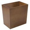 imagemDesign Rectangular Narrow Trash Can Wastebasket Small Garbage Container Bin for Bathroom Kitchen Home Office Craft Room Bamboo Veneer Brock Collection BrownBrown