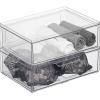 imagemDesign Stackable Storage Containers Box with 2 PullOut Drawers  Stacking Plastic Drawer Bins for Closet Organization Linen Coat Bedroom or Entryway Closets  Lumiere Collection  4 Pack Clear8 x 12 x 4 Pack of 2