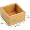 imagemDesign Bamboo Storage Bin Container Drawer Organizer Crate Boxes for Kitchen Pantry Cabinet Shelf Island or Countertop Holds Snacks Spices or Drinks Echo Collection 2 Pack NaturalTan