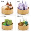 imagemDesign Lazy Susan Turntable Bamboo Spinner for Kitchen Cabinet Pantry Fridge Cupboards or Counter Fully Rotating Organizer for Food Spices or Condiments 115quot Round Echo Collection Natural115 x 42