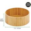 imagemDesign Lazy Susan Turntable Bamboo Spinner for Kitchen Cabinet Pantry Fridge Cupboards or Counter Fully Rotating Organizer for Food Spices or Condiments 115quot Round Echo Collection Natural115 x 42