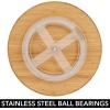 imagemDesign Lazy Susan Turntable Bamboo Spinner for Kitchen Cabinet Pantry Fridge Cupboards or Counter Fully Rotating Organizer for Food Spices or Condiments 115quot Round Echo Collection Natural115 x 42