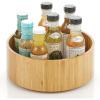 imagemDesign Lazy Susan Turntable Bamboo Spinner for Kitchen Cabinet Pantry Fridge Cupboards or Counter Fully Rotating Organizer for Food Spices or Condiments 115quot Round Echo Collection Natural115 x 42