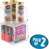 imagemDesign Modern Stackable Plastic Open Front Dip Storage Organizer Bin Basket for Kitchen Organization  Shelf Cupboard Cabinet and Pantry Organizing Decor  Ligne Collection  4 Pack  Clear775 x 775 x 625 Pack of 2