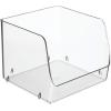 imagemDesign Modern Stackable Plastic Open Front Dip Storage Organizer Bin Basket for Kitchen Organization  Shelf Cupboard Cabinet and Pantry Organizing Decor  Ligne Collection  4 Pack  Clear775 x 775 x 625 Pack of 2