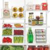 imagemDesign Plastic Tall Food Storage Organization Container Bin with Handles for Kitchen Pantry Cabinet FridgeFreezer Countertop  Organizer for SnacksAppliances Ligne Collection 4 Pack Clear10 x 5 x 8 Pack of 8