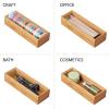 imagemDesign Wooden Bamboo Office Drawer Organizer Box Tray Stackable Storage for Drawers Cabinets Shelves Cubby or Desktop Hold Pens Pencils Supplies Echo Collection 6 Pack Natural Wood Finish2
