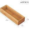 imagemDesign Wooden Bamboo Office Drawer Organizer Box Tray Stackable Storage for Drawers Cabinets Shelves Cubby or Desktop Hold Pens Pencils Supplies Echo Collection 6 Pack Natural Wood Finish1