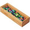 imagemDesign Wooden Bamboo Office Drawer Organizer Box Tray Stackable Storage for Drawers Cabinets Shelves Cubby or Desktop Hold Pens Pencils Supplies Echo Collection 6 Pack Natural Wood Finish1
