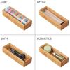 imagemDesign Wooden Bamboo Office Drawer Organizer Box Tray Stackable Storage for Drawers Cabinets Shelves Cubby or Desktop Hold Pens Pencils Supplies Echo Collection 6 Pack Natural Wood Finish1