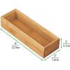 imagemDesign Wooden Bamboo Office Drawer Organizer Box Tray Stackable Storage for Drawers Cabinets Shelves Cubby or Desktop Hold Pens Pencils Supplies Echo Collection 6 Pack Natural Wood Finish2