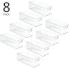 imagemDesign Plastic Video Game and DVD Storage Organizer  Game and Movie Disc Holder Bin with Handles for Home Media Console Stand and Closet Shelf  Ligne Collection  8 Pack  ClearClear