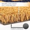 imagemDesign Rectangular Coir and Rubber Entryway Doormat with Natural Fibers for Indoor or Outdoor Use  Neutral Design  Stripe Border  Minimalistic NaturalBlackNatural Border