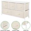 imagemDesign 2165quot High Steel FrameWood Top Storage Dresser Furniture Unit with 5 Removable Fabric Drawers  Wide Bureau Organizer for Bedroom Living Room Closet  Jane Collection CreamWhiteCreamWhite