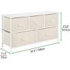imagemDesign 2165quot High Steel FrameWood Top Storage Dresser Furniture Unit with 5 Removable Fabric Drawers  Wide Bureau Organizer for Bedroom Living Room Closet  Jane Collection CreamWhiteCreamWhite