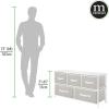 imagemDesign 2165quot High Steel FrameWood Top Storage Dresser Furniture Unit with 5 Removable Fabric Drawers  Wide Bureau Organizer for Bedroom Living Room Closet  Jane Collection CreamWhiteLight GrayWhite