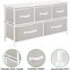 imagemDesign 2165quot High Steel FrameWood Top Storage Dresser Furniture Unit with 5 Removable Fabric Drawers  Wide Bureau Organizer for Bedroom Living Room Closet  Jane Collection CreamWhiteLight GrayWhite