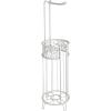 imagemDesign Freestanding Toilet Paper Holder  The Ideal Toilet Roll Dispenser  Bathroom Paper Holder with Space for 3 Spare Rolls  Matte SilverLight Gray