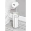 imagemDesign Freestanding Toilet Paper Holder  The Ideal Toilet Roll Dispenser  Bathroom Paper Holder with Space for 3 Spare Rolls  Matte SilverLight Gray