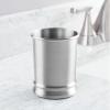imagemDesign Modern Stainless Steel Bathroom Cup Toothbrush Holder Countertop Tumbler Cup for Rinsing and Drinking Accessories and Makeup Brush Organizer for Vanity Elwyn Collection BrushedChrome