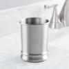 imagemDesign Modern Stainless Steel Bathroom Cup Toothbrush Holder Countertop Tumbler Cup for Rinsing and Drinking Accessories and Makeup Brush Organizer for Vanity Elwyn Collection BrushedChrome
