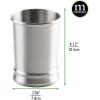 imagemDesign Modern Stainless Steel Bathroom Cup Toothbrush Holder Countertop Tumbler Cup for Rinsing and Drinking Accessories and Makeup Brush Organizer for Vanity Elwyn Collection BrushedChrome