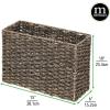 imagemDesign Rustic Farmhouse Woven Seagrass Toilet Paper Holder Basket  Large Storage Organizer Tank Topper for Bathroom Counter or Top of Toilet  Holds 6 Rolls of Toilet Paper  Black WashBlack Wash