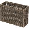 imagemDesign Rustic Farmhouse Woven Seagrass Toilet Paper Holder Basket  Large Storage Organizer Tank Topper for Bathroom Counter or Top of Toilet  Holds 6 Rolls of Toilet Paper  Black WashBlack Wash