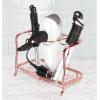 imagemDesign Steel Bathroom Countertop Hair Tool Storage Organizer Accessory Basket Tray Vanity Table Holder for Hair Dryer Straightener Curling Iron Styling Products Hyde Collection  ChromeRose Gold