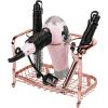 imagemDesign Steel Bathroom Countertop Hair Tool Storage Organizer Accessory Basket Tray Vanity Table Holder for Hair Dryer Straightener Curling Iron Styling Products Hyde Collection  ChromeRose Gold