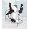 imagemDesign Steel Bathroom Countertop Hair Tool Storage Organizer Accessory Basket Tray Vanity Table Holder for Hair Dryer Straightener Curling Iron Styling Products Hyde Collection  ChromeChrome