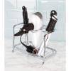 imagemDesign Steel Bathroom Countertop Hair Tool Storage Organizer Accessory Basket Tray Vanity Table Holder for Hair Dryer Straightener Curling Iron Styling Products Hyde Collection  ChromeChrome
