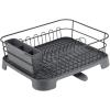 imagemDesign Alloy Steel Sink Dish Drying Rack Holder wPlastic Swivel Spout Drainboard Tray  Dish RackDish Drainer Storage Organizer for Kitchen Counter  Holds Plates Concerto Collection SilverBlackMatte BlackSlate