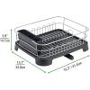 imagemDesign Alloy Steel Sink Dish Drying Rack Holder wPlastic Swivel Spout Drainboard Tray  Dish RackDish Drainer Storage Organizer for Kitchen Counter  Holds Plates Concerto Collection SilverBlackSilverBlack