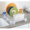 imagemDesign Alloy Steel Sink Dish Drying Rack Holder wPlastic Swivel Spout Drainboard Tray  Dish RackDish Drainer Storage Organizer for Kitchen Counter  Holds Plates Concerto Collection SilverBlackSatinFrost