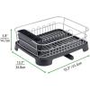 imagemDesign Alloy Steel Sink Dish Drying Rack Holder wPlastic Swivel Spout Drainboard Tray  Dish RackDish Drainer Storage Organizer for Kitchen Counter  Holds Plates Concerto Collection SilverBlackSilverBlack