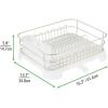 imagemDesign Alloy Steel Sink Dish Drying Rack Holder wPlastic Swivel Spout Drainboard Tray  Dish RackDish Drainer Storage Organizer for Kitchen Counter  Holds Plates Concerto Collection SilverBlackSatinFrost