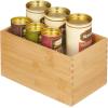imagemDesign Bamboo Storage Bin Container Drawer Organizer Crate Boxes for Kitchen Pantry Cabinet Shelf Island or Countertop Holds Snacks Spices or Drinks Echo Collection 4 Pack NaturalTan65 x 105 x 6 Pack of 2