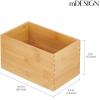 imagemDesign Bamboo Storage Bin Container Drawer Organizer Crate Boxes for Kitchen Pantry Cabinet Shelf Island or Countertop Holds Snacks Spices or Drinks Echo Collection 4 Pack NaturalTan65 x 105 x 6 Pack of 2