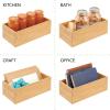 imagemDesign Bamboo Storage Bin Container Drawer Organizer Crate Boxes for Kitchen Pantry Cabinet Shelf Island or Countertop Holds Snacks Spices or Drinks Echo Collection 4 Pack NaturalTan12 x 6 x 4 Pack of 2