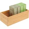 imagemDesign Bamboo Storage Bin Container Drawer Organizer Crate Boxes for Kitchen Pantry Cabinet Shelf Island or Countertop Holds Snacks Spices or Drinks Echo Collection 4 Pack NaturalTan12 x 6 x 4 Pack of 2