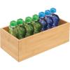 imagemDesign Bamboo Storage Bin Container Drawer Organizer Crate Boxes for Kitchen Pantry Cabinet Shelf Island or Countertop Holds Snacks Spices or Drinks Echo Collection 4 Pack NaturalTan12 x 6 x 4 Pack of 2