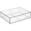 imagemDesign Plastic Stackable Bathroom Storage Organizer Bin Containers with Front Pull Drawer for Bathroom Countertop Vanity Closet Shelves  Holder for Beauty Accessories  Lumiere Collection  Clear12 x 16 x 4 Pack of 1