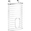 imagemDesign Steel Hanging Cabinet Storage Organizer Holder for Kitchen Pantry  Holds Plastic Sandwich Garbage Grocery and Trash Bags Wrap Foil Pack  Spira Collection  ChromeChrome