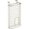 imagemDesign Steel Hanging Cabinet Storage Organizer Holder for Kitchen Pantry  Holds Plastic Sandwich Garbage Grocery and Trash Bags Wrap Foil Pack  Spira Collection  ChromePearl Champagne
